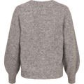 Thora V-Neck Knit Cardigan - Grey Melange