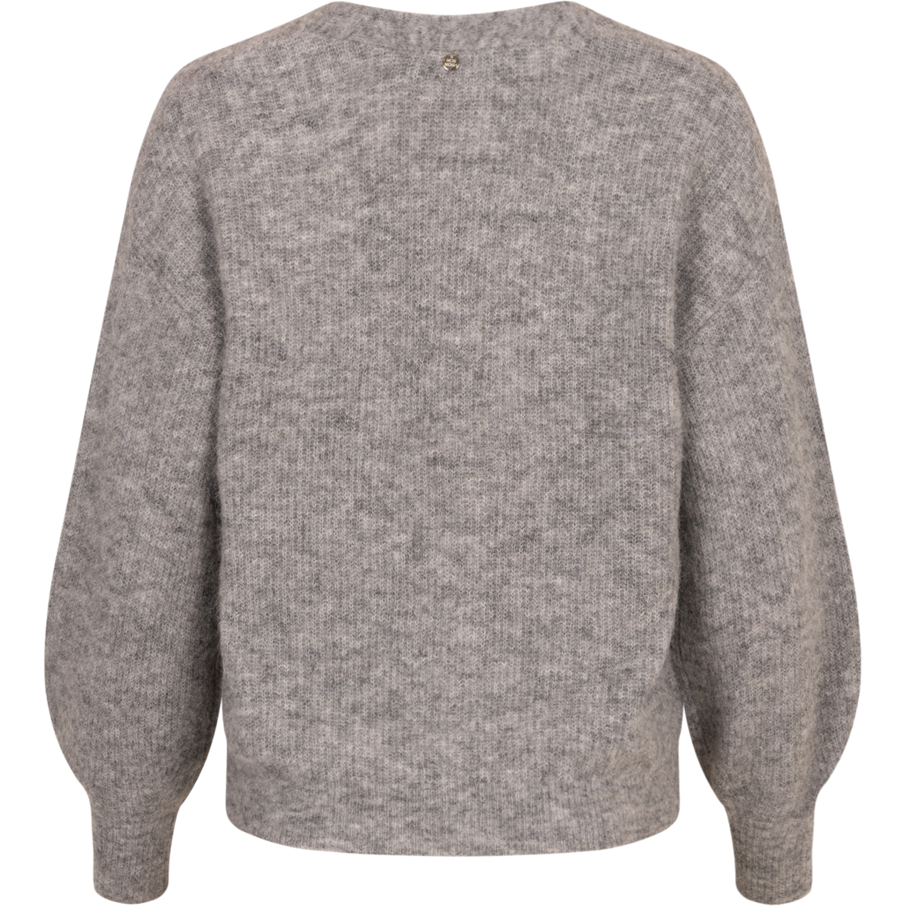 Thora V-Neck Knit Cardigan - Grey Melange