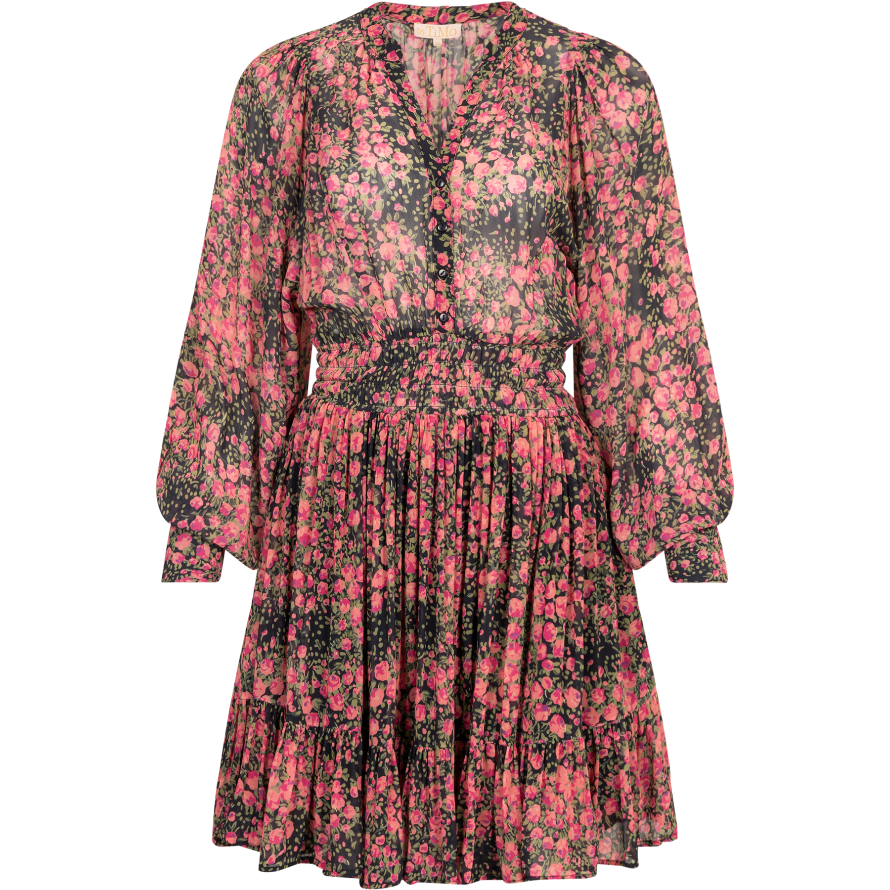 Georgette Mini Dress - Petite Roses