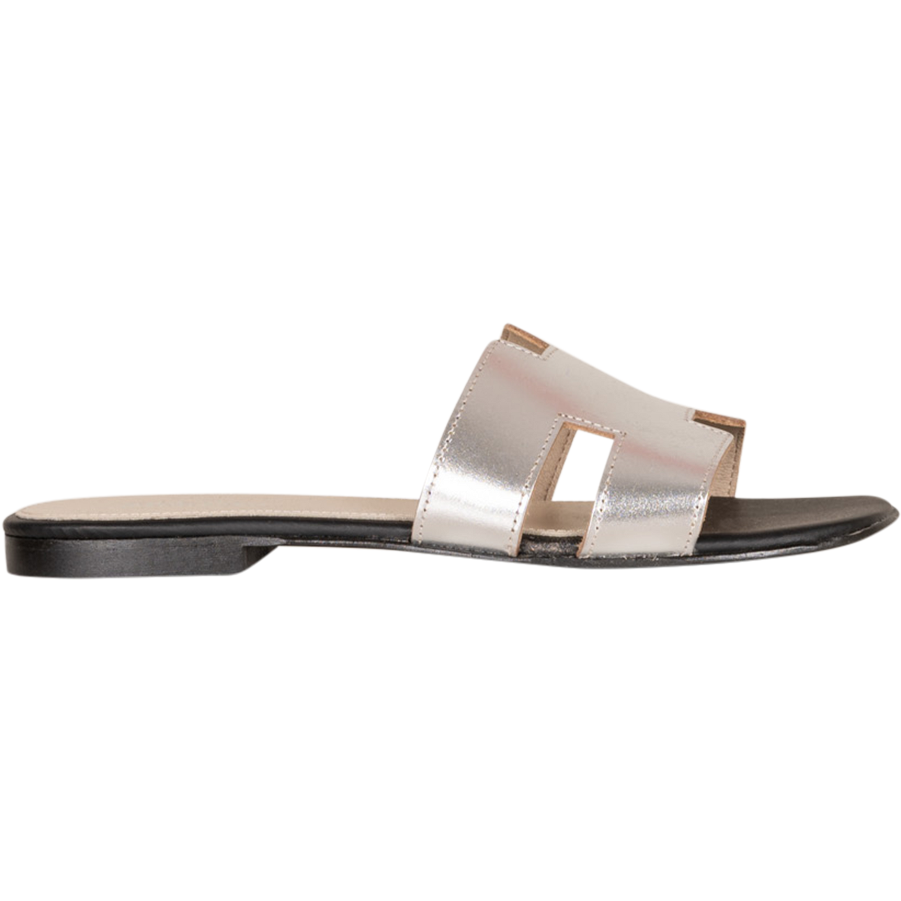 Claire Plain Leather - Silver