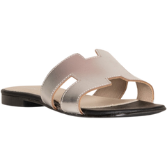 Claire Plain Leather - Silver