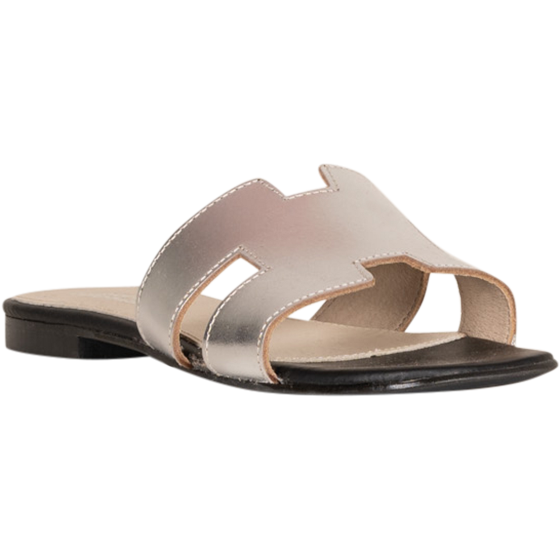 Claire Plain Leather - Silver
