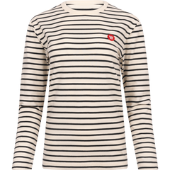 Mel Longsleeve - Off-White/Black Stripes