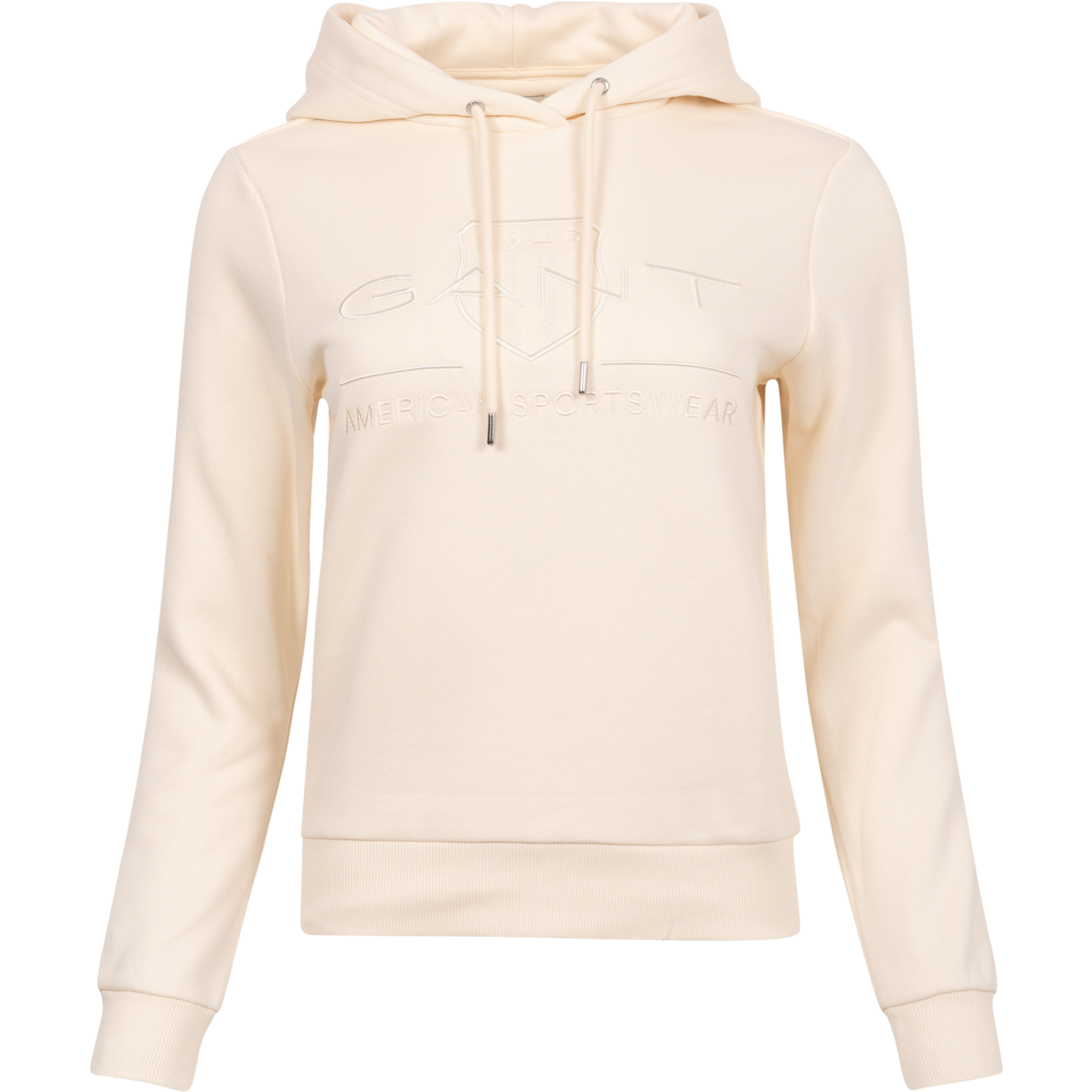 Regular Tonal Shield Hoodie - Linen