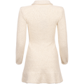 Sequin Knit Pearl Mini Dress - Cream