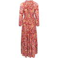 Lina Velvet Burnout Long Dress - Pink