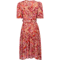 Mia Velvet Burnout Dress - Pink