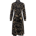 Slim Line Drawing Shirt Dress - Ebony Black