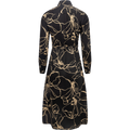 Slim Line Drawing Shirt Dress - Ebony Black