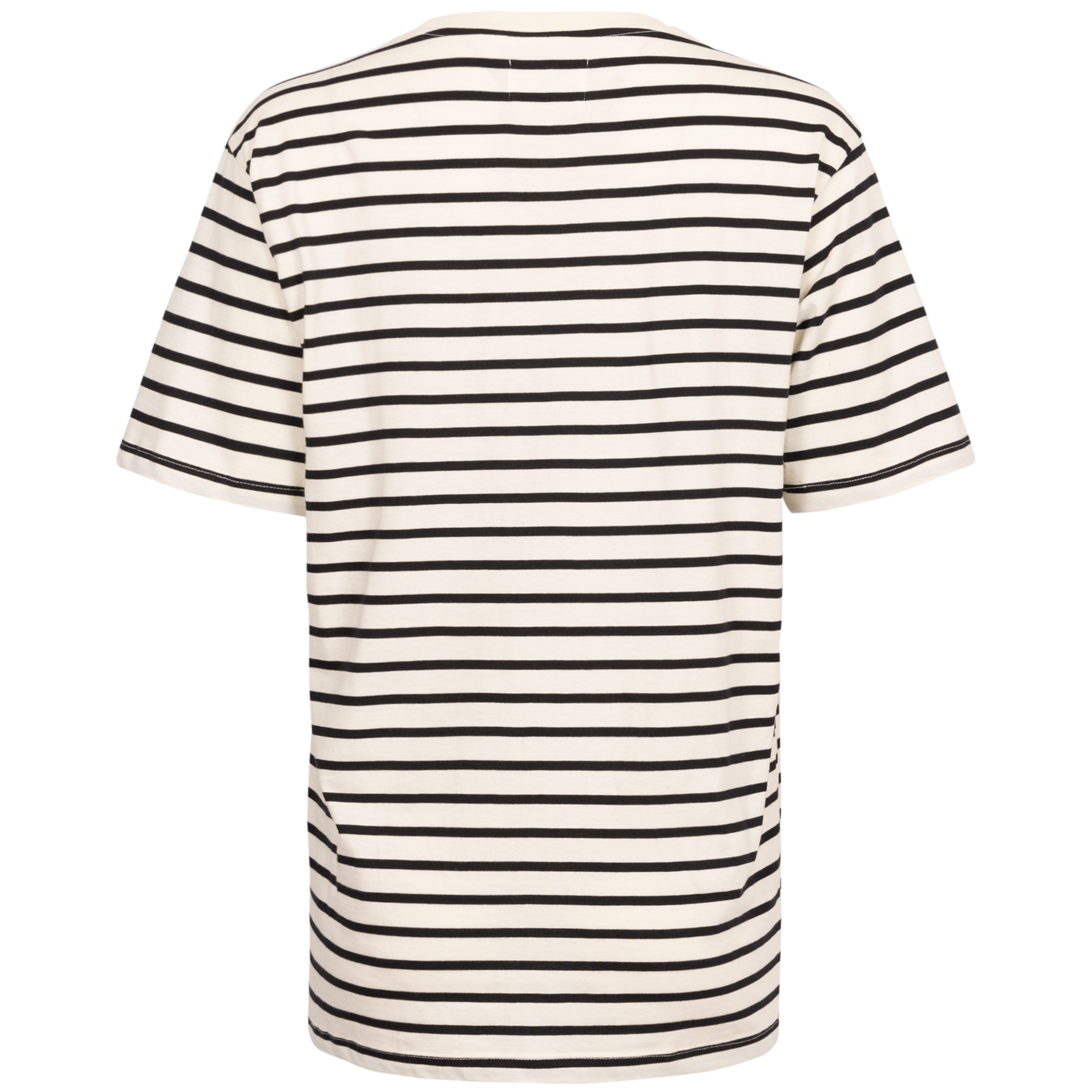 Ace Badge T-Shirt - Off-White/Black Stripes