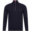 Interlaced Structure Zip Mock - Desert Sky
