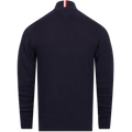 Interlaced Structure Zip Mock - Desert Sky