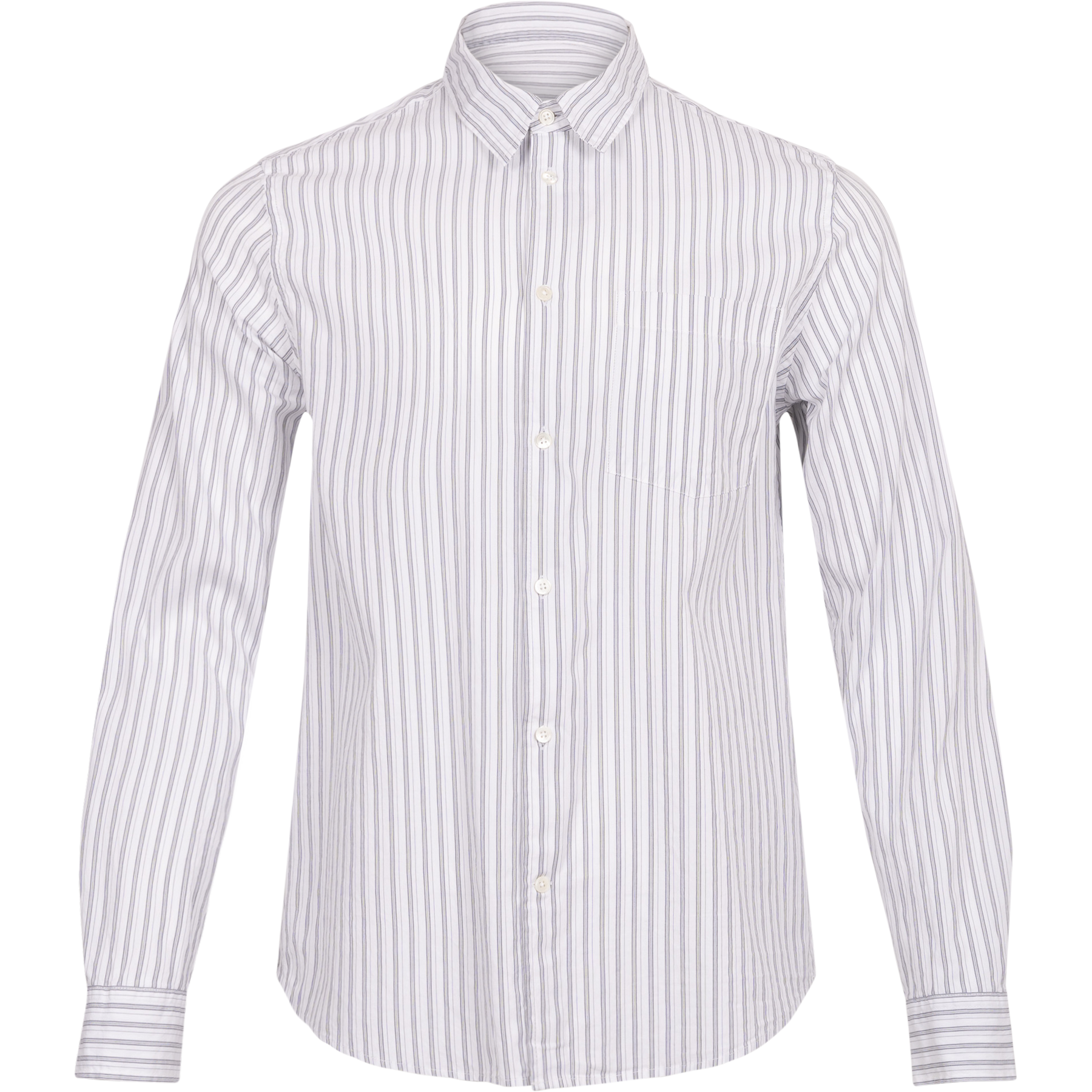 Timothy Paper Poplin Shirt - White Stripes