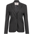 Hourglass Blazer - Grå Pinstripe