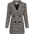 Check Boucle Tailored Mini Dress - Black