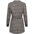 Check Boucle Tailored Mini Dress - Black