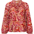 Alba Velvet Burnout Blouse - Pink