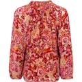 Alba Velvet Burnout Blouse - Pink