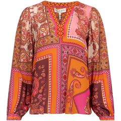 Louise Silk Blouse - Orange