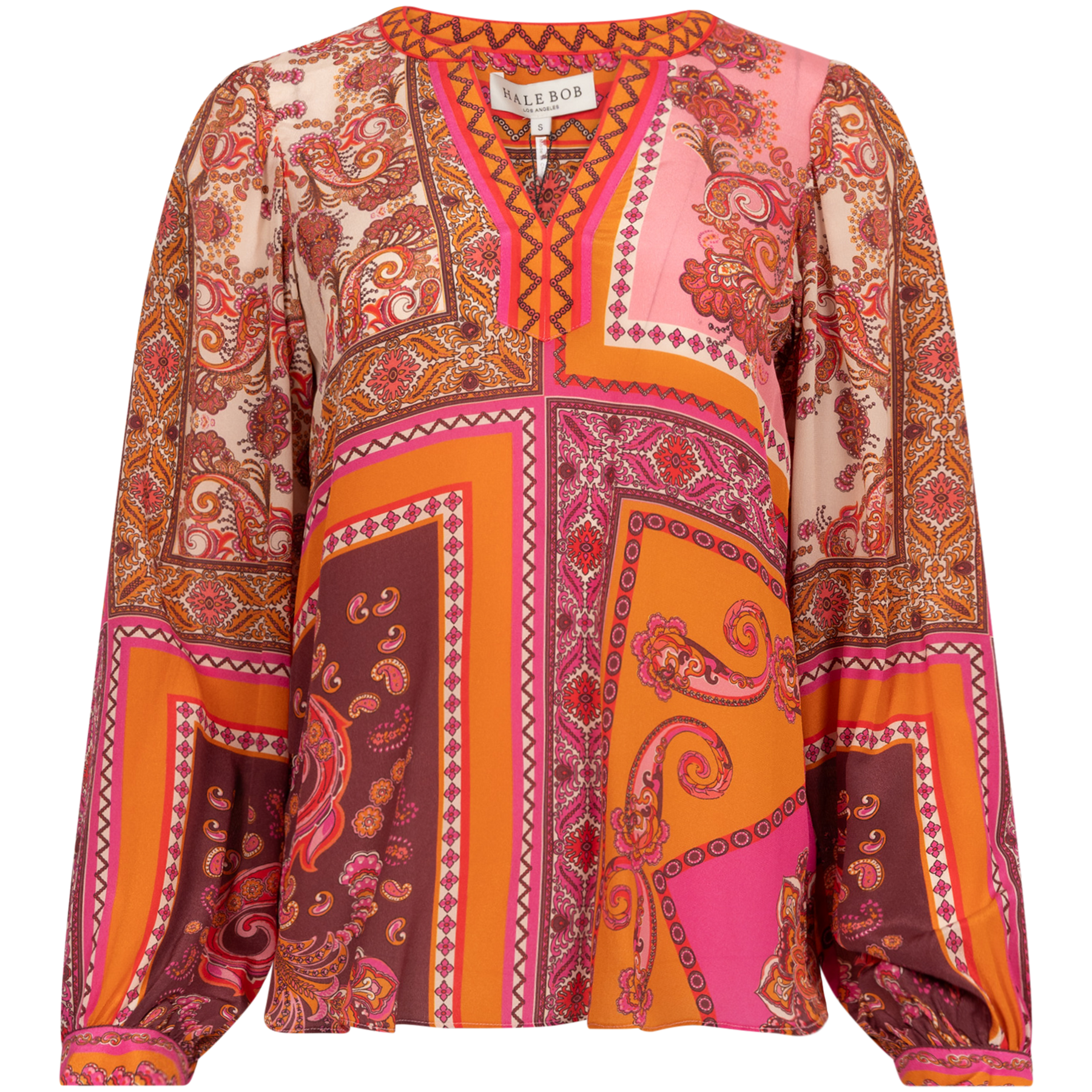 Louise Silk Blouse - Orange