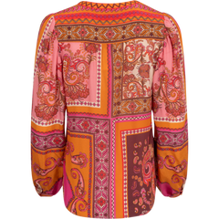 Louise Silk Blouse - Orange