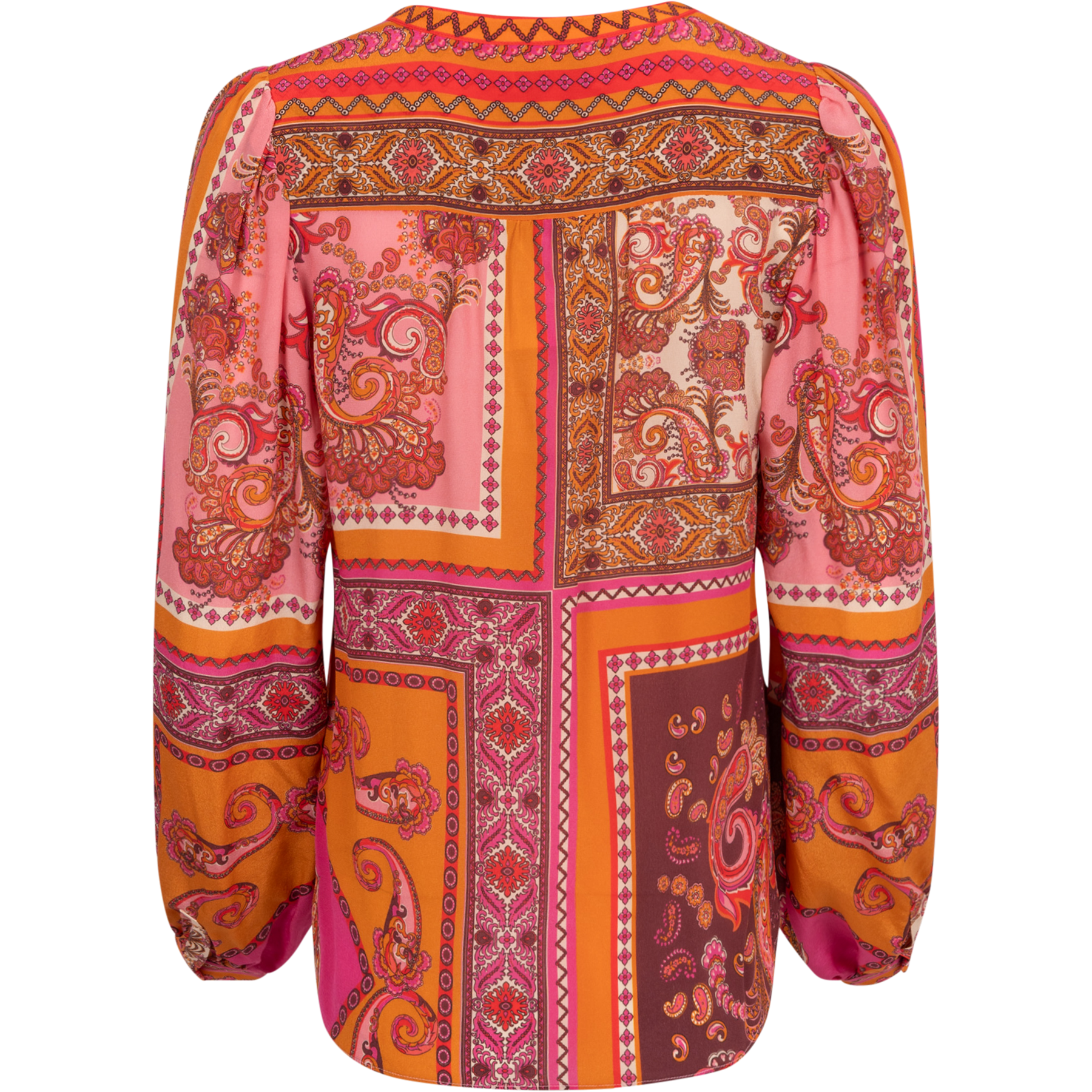 Louise Silk Blouse - Orange