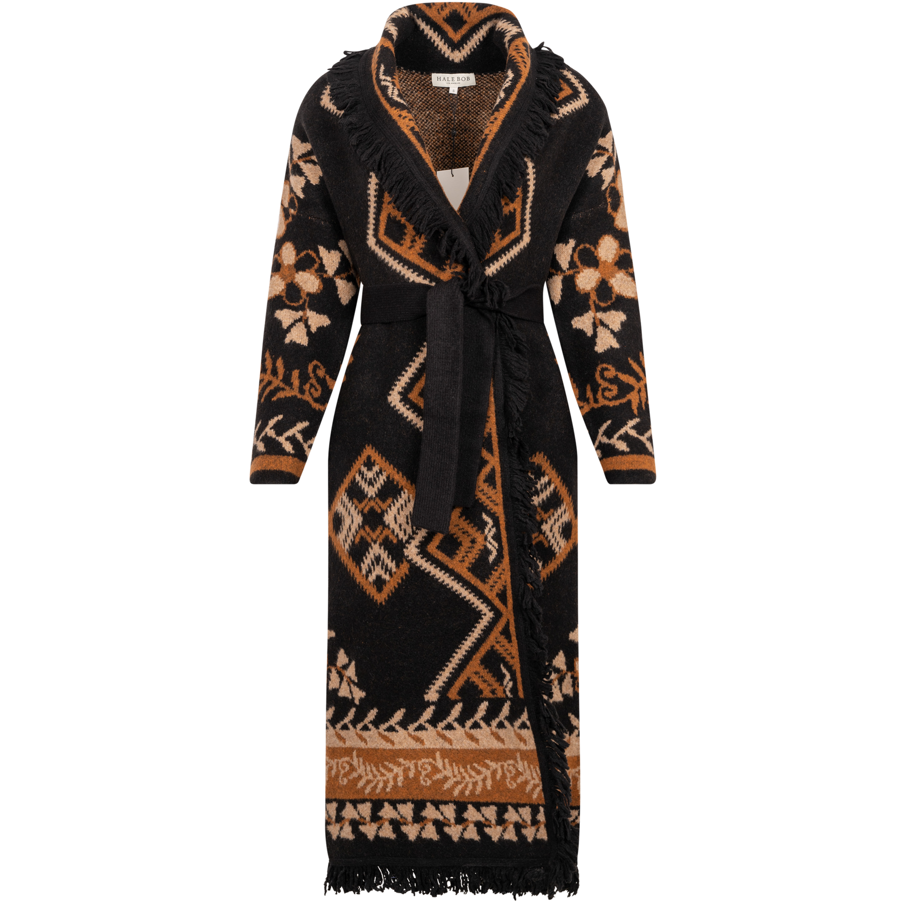 Anais Long Knit Cardigan - Black