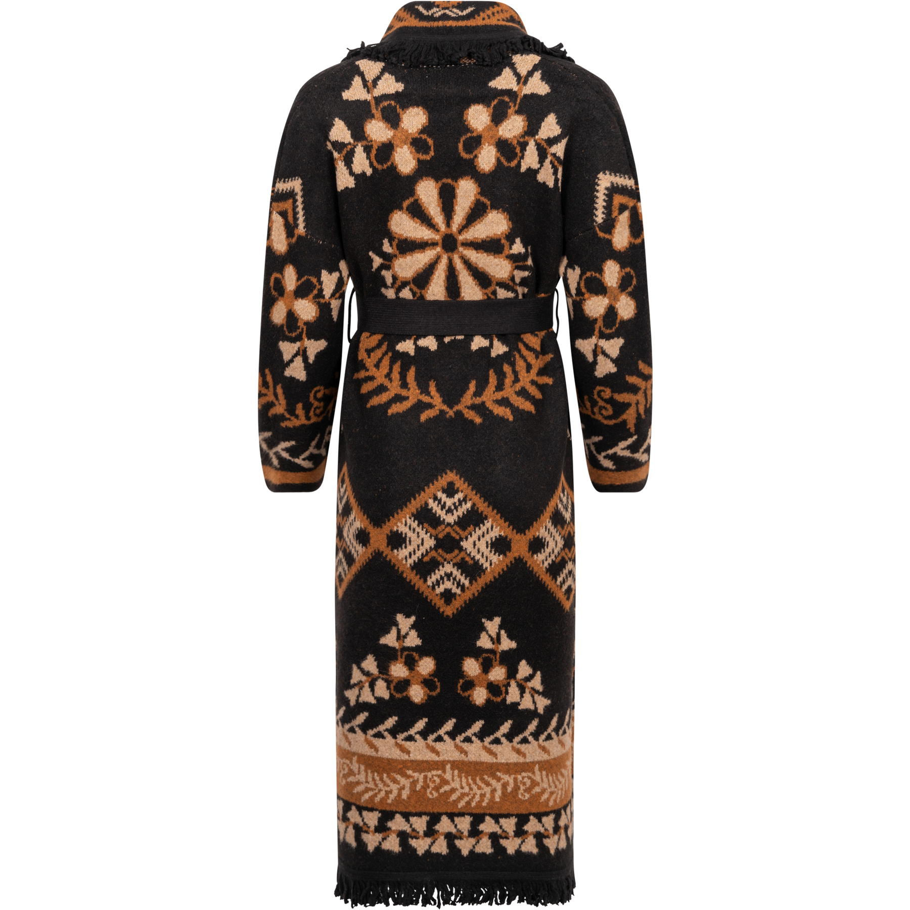 Anais Long Knit Cardigan - Black