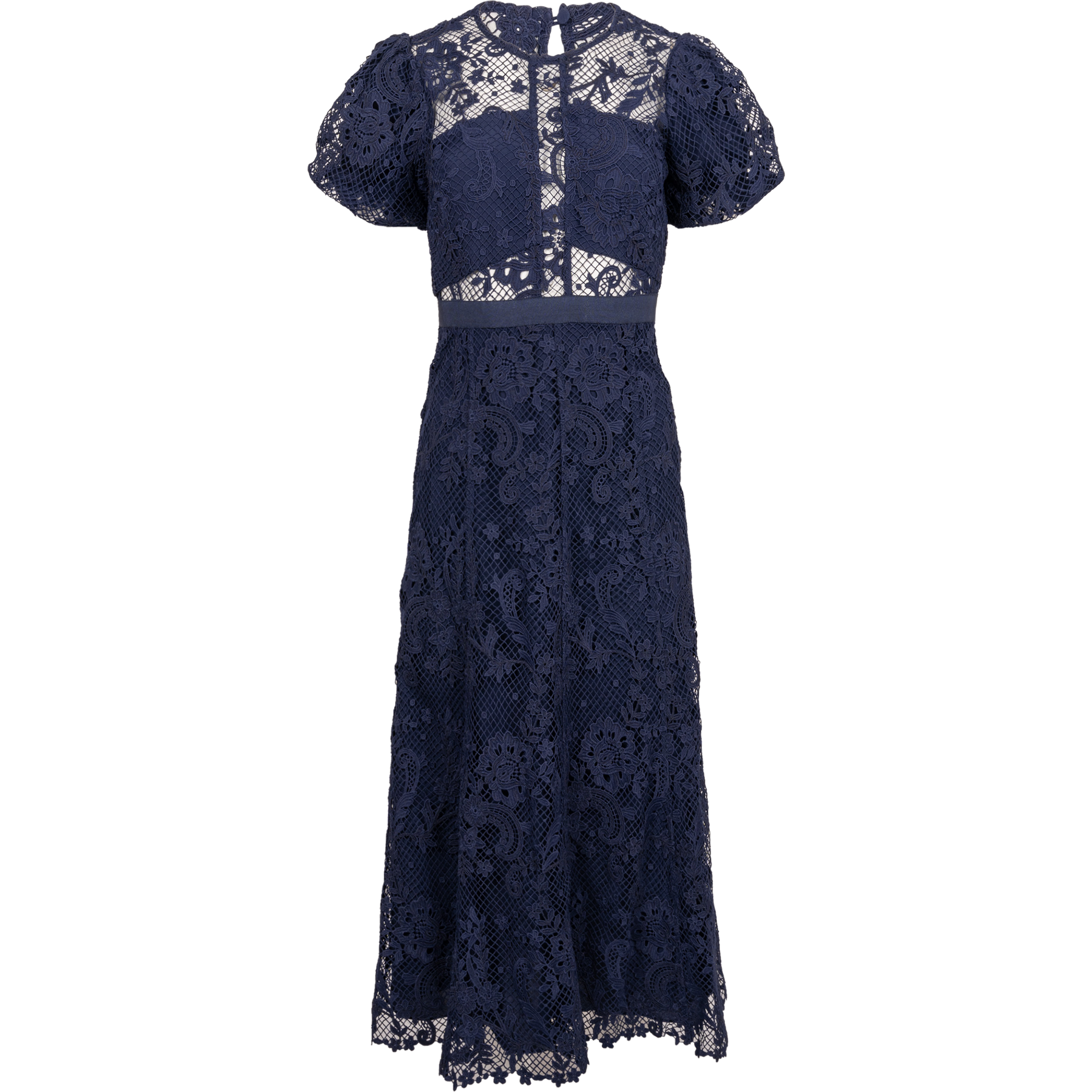 Lace Midi Dress - Navy