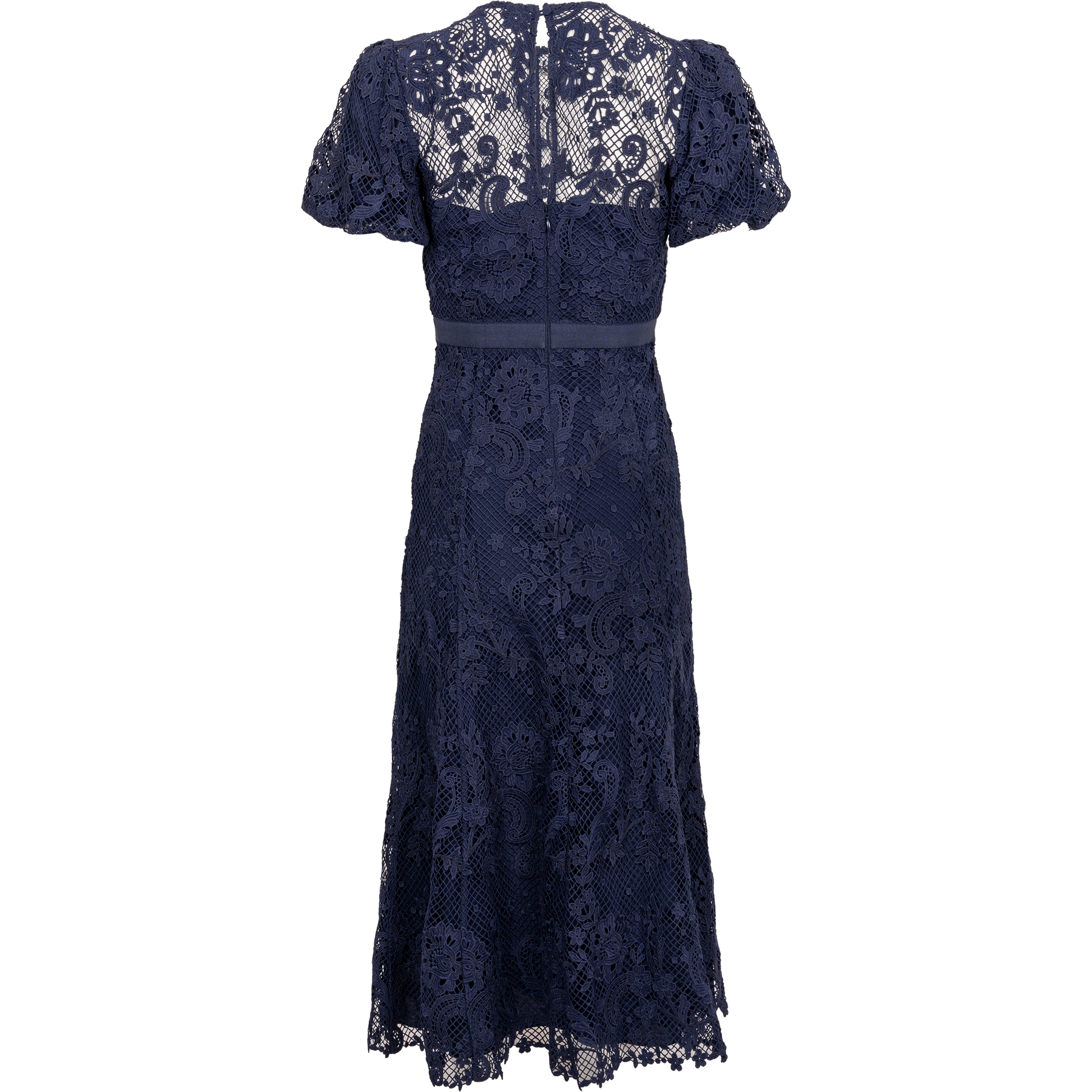 Lace Midi Dress - Navy