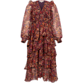 Jeanne Tiered Skirt Dress - Gold