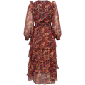 Jeanne Tiered Skirt Dress - Gold