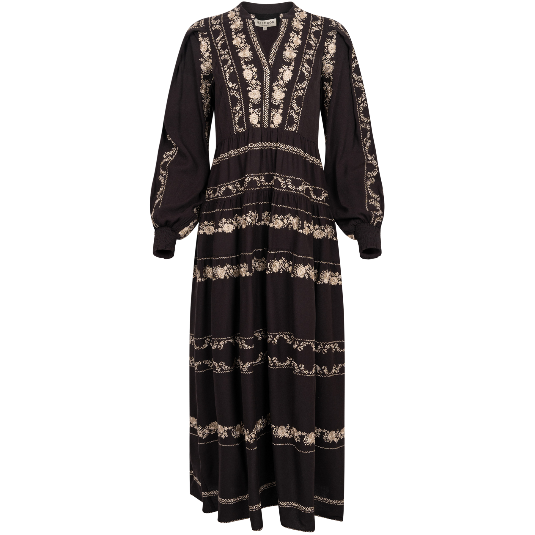 Luna Long Silk Blouse - Black