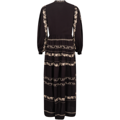 Luna Long Silk Blouse - Black