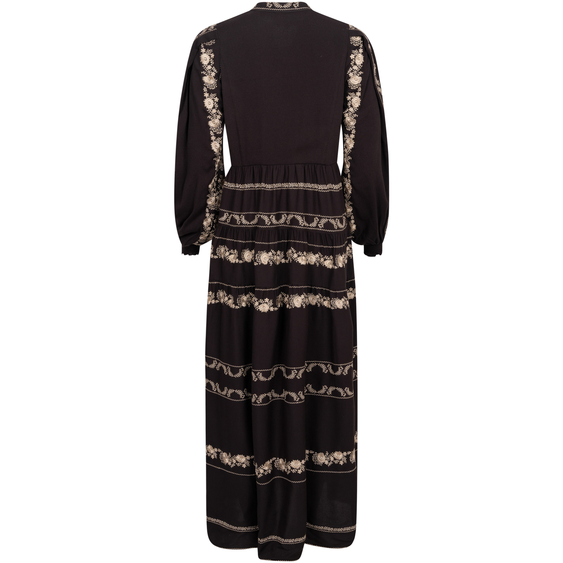 Luna Long Silk Blouse - Black