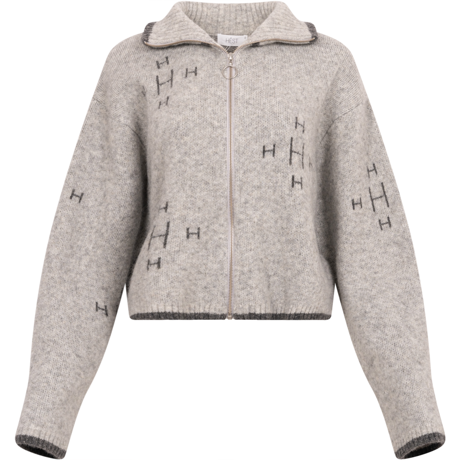 Iben Zip Jacket - Grey With Dark Details