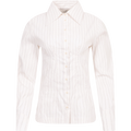 Fitted Bustier Shirt - White Pinstripe