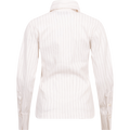 Fitted Bustier Shirt - White Pinstripe
