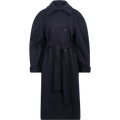 Wool Trench Coat - Navy