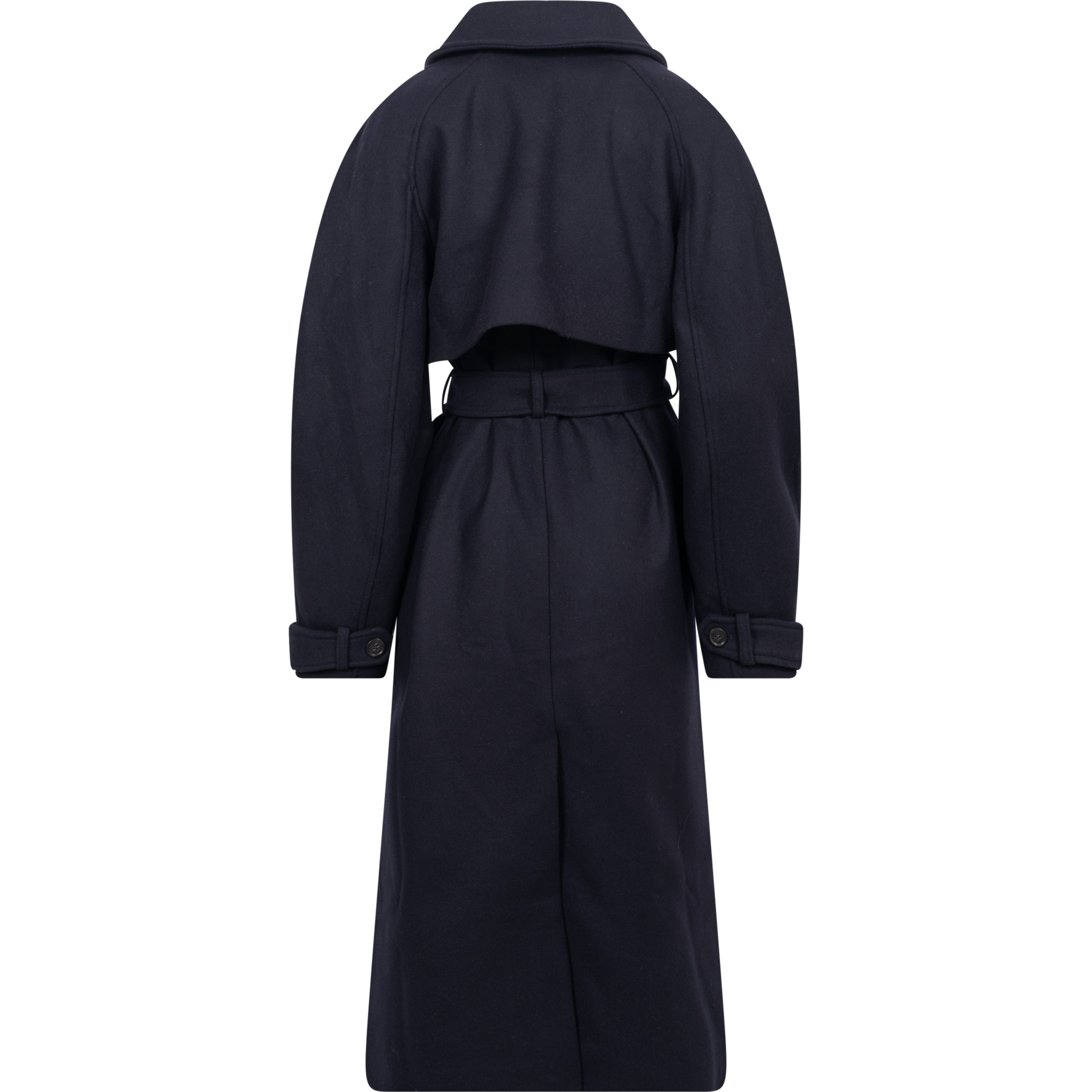 Wool Trench Coat - Navy