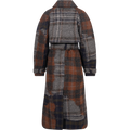 Wool Trench Coat - Dark Patchwork Check