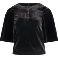 Lucia Velour Top - Black