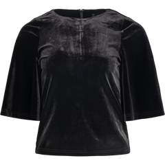 Lucia Velour Top - Black