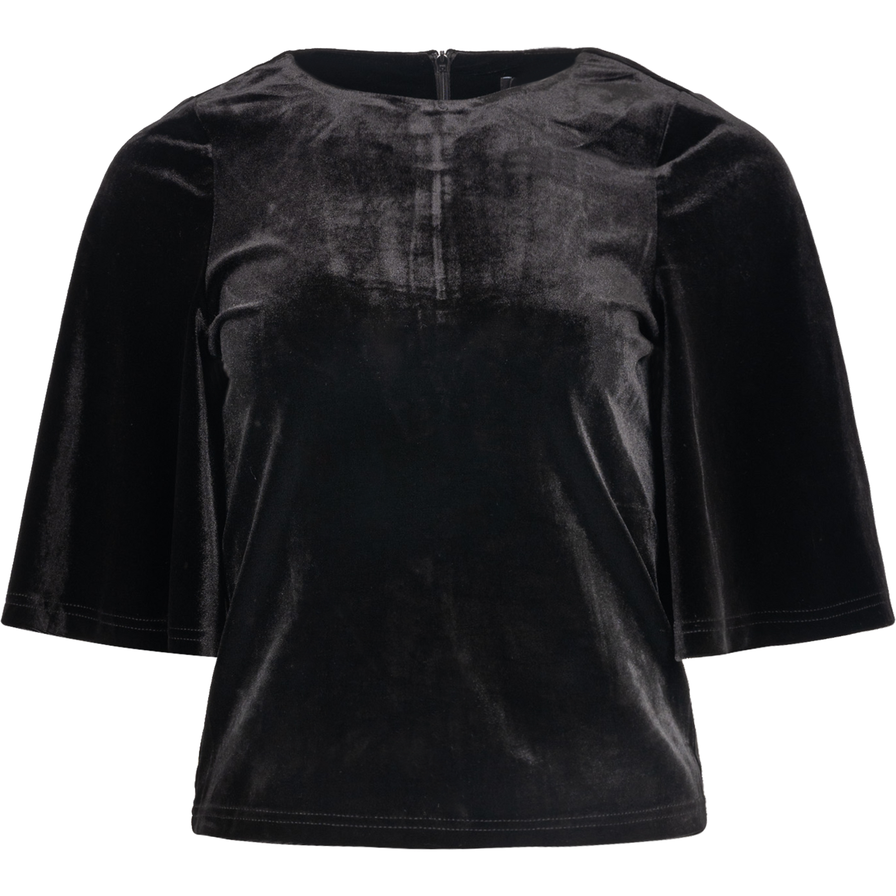 Lucia Velour Top - Black