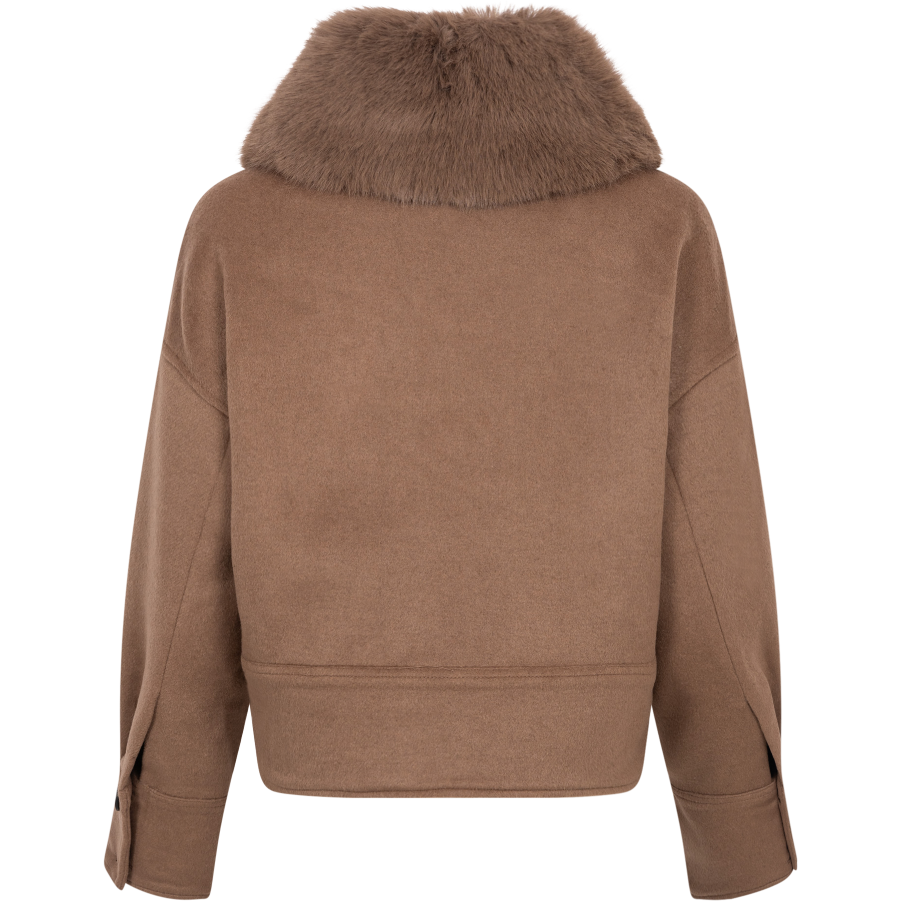 Charlie Jacket - Faux Fur - Wool Brown