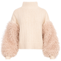 Faux Fur Turtleneck - Off White