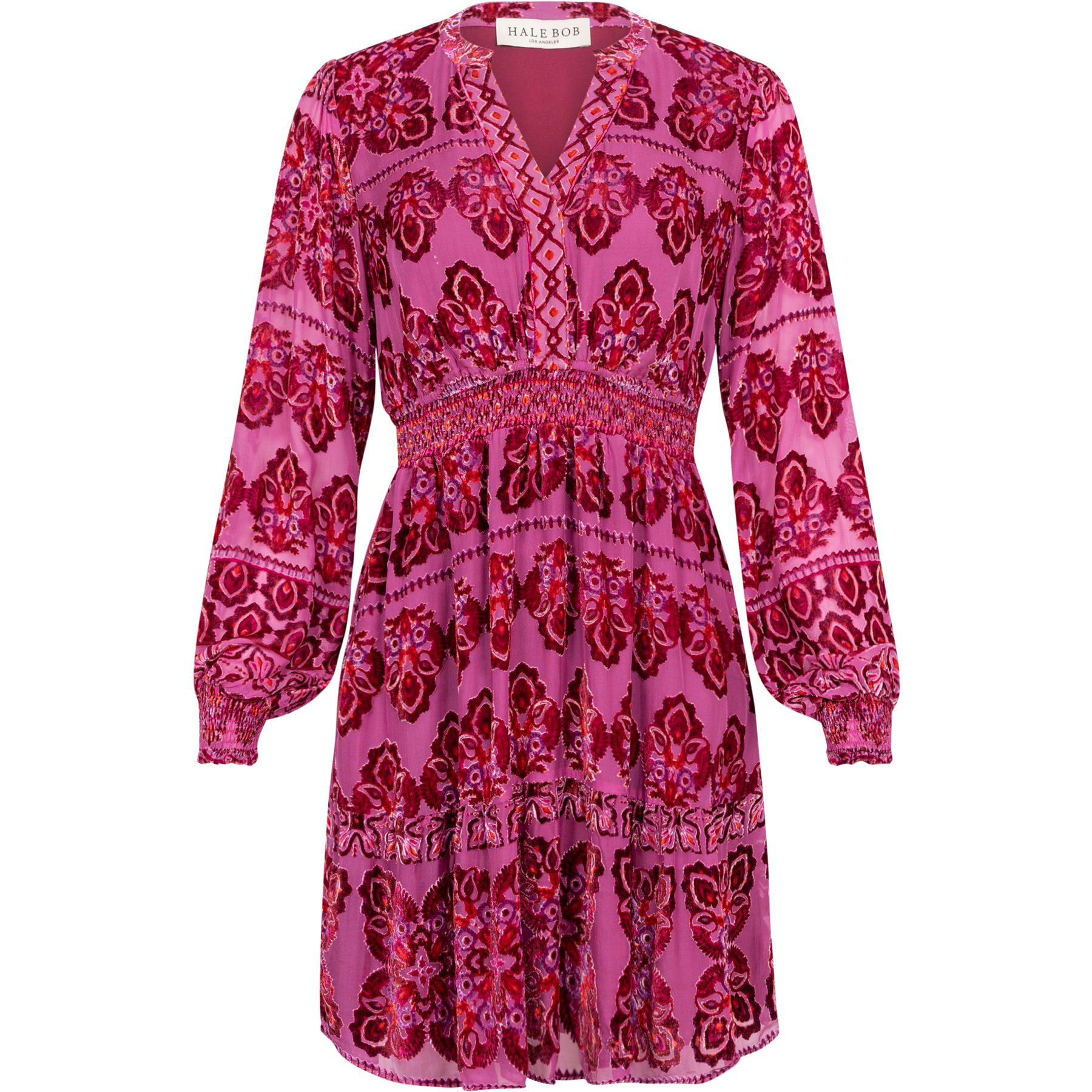 Camila Dress Velvet Burnout - Rose
