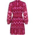 Camila Dress Velvet Burnout - Rose