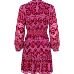 Camila Dress Velvet Burnout - Rose