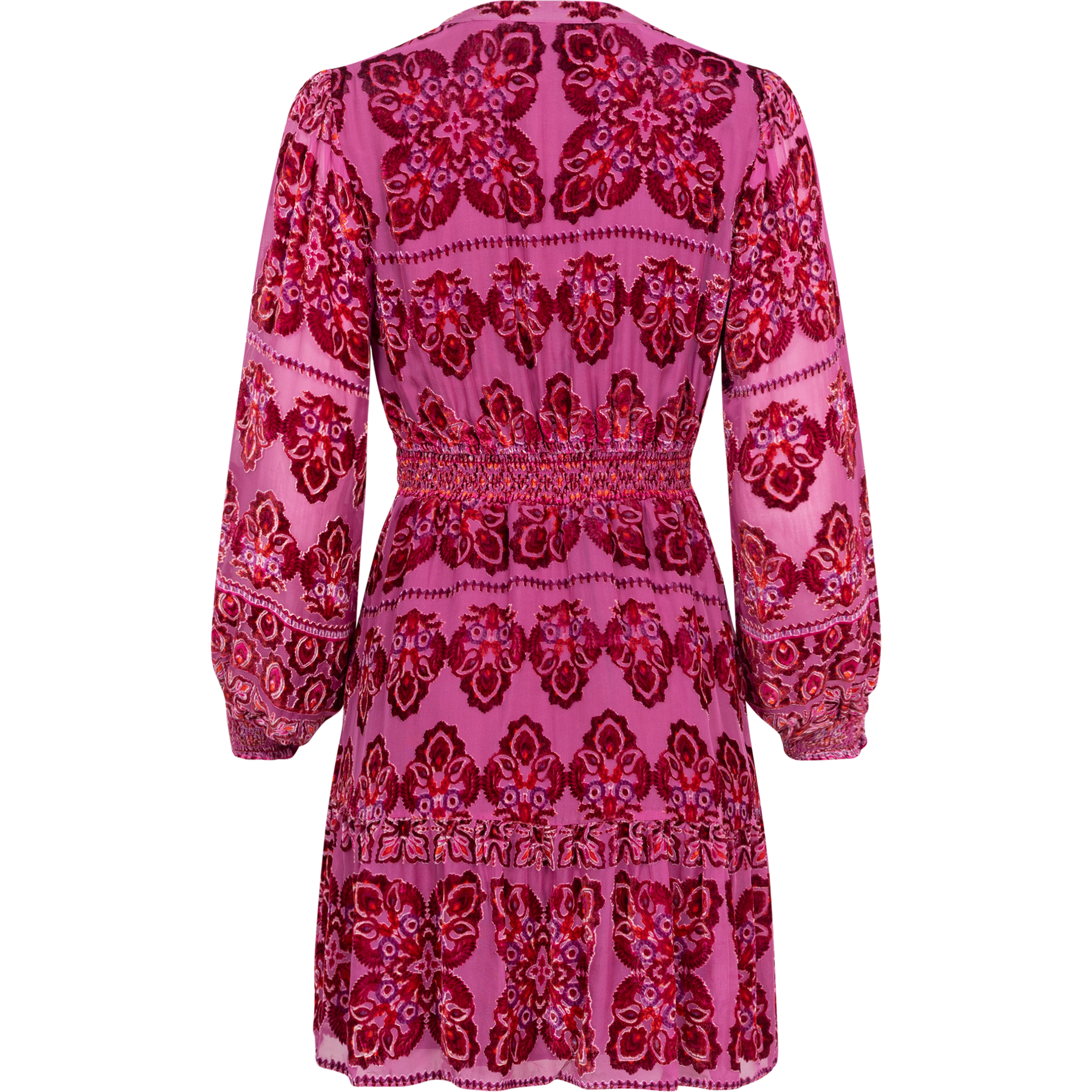 Camila Dress Velvet Burnout - Rose
